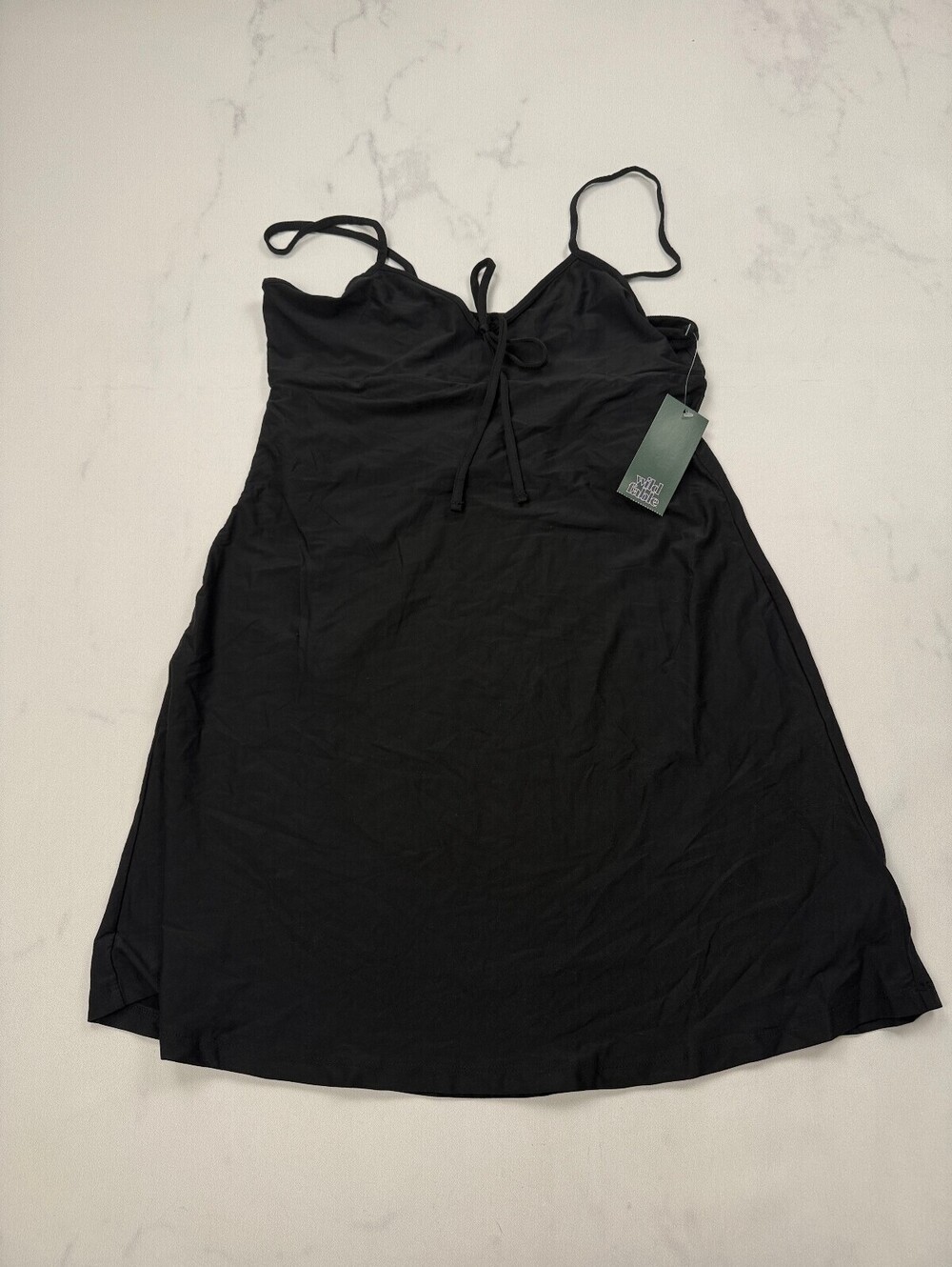 Wild Fable Black Mini Dress Modern Classic Adjustable - Womens S
